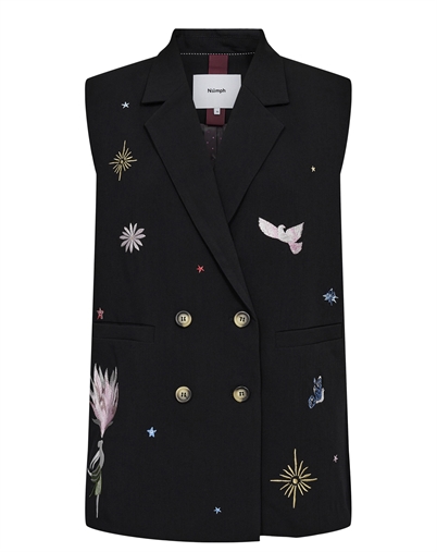  Nümph - NUAlmut Long Vest - Caviar